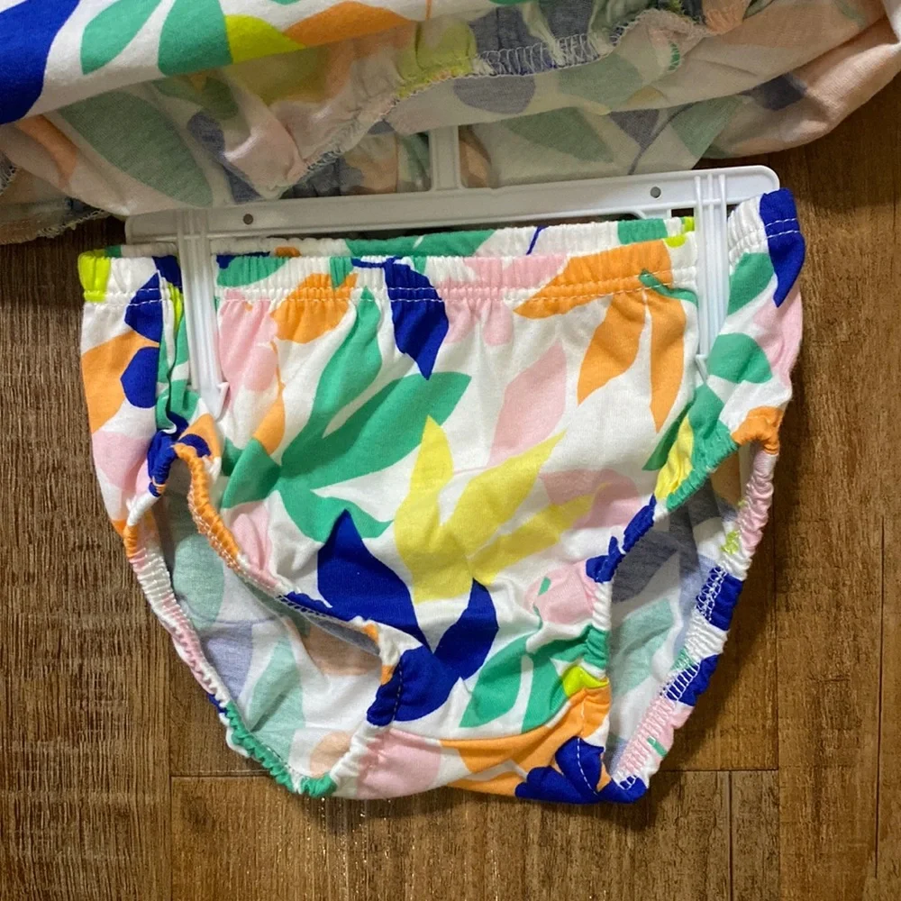 Carter’s floral cotton sleeveless dress with matching diaper cover size 6 months